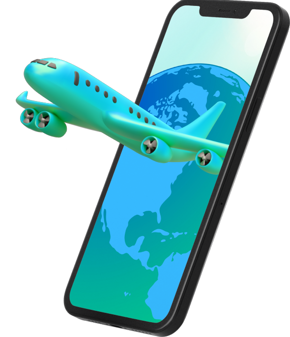 Illustration af fly der flyver ud af en telefon